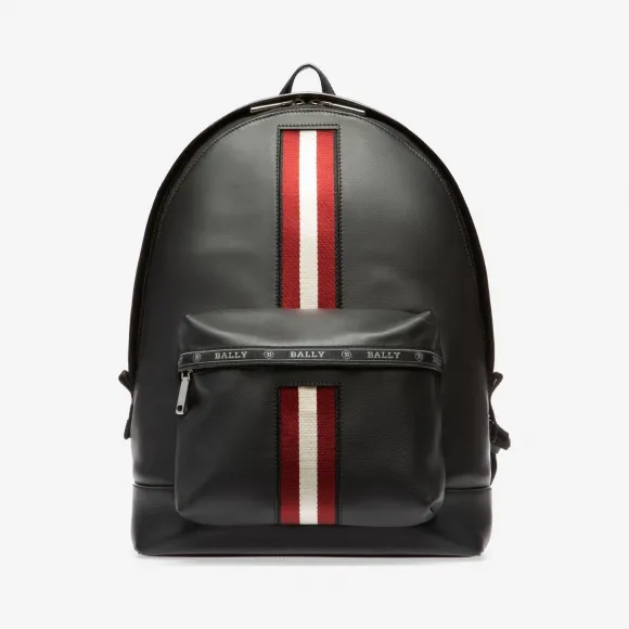 巴利/Bally 黑色皮革双肩包 6227939