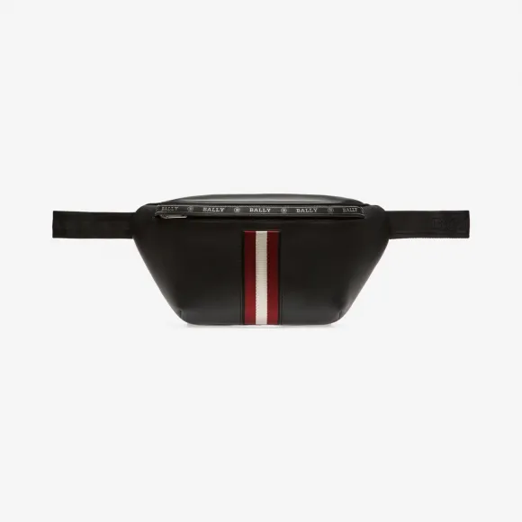 巴利/Bally 黑色皮革腰包 6227943