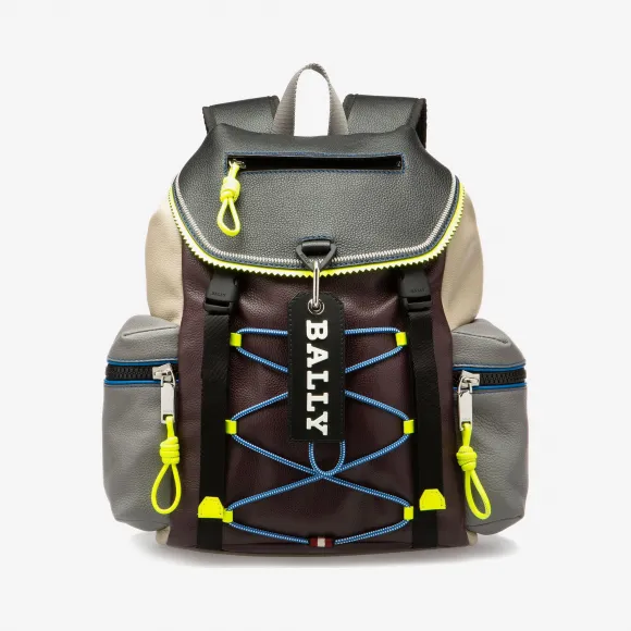 巴利/Bally 多重西梅红皮革双肩包 6228637