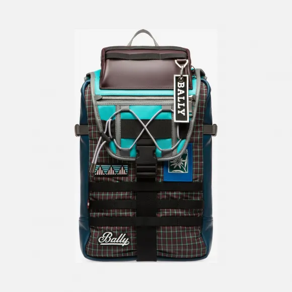 巴利/Bally 多重水绿色织物双肩包 6228653