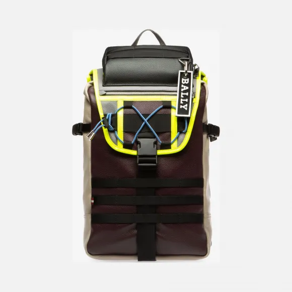 巴利/Bally 多重西梅红皮革双肩包 6228654