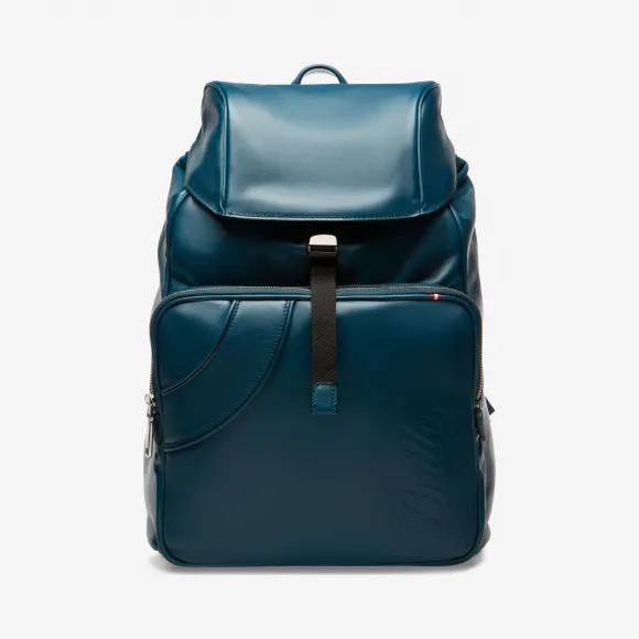 巴利/Bally 深蓝绿色小牛皮双肩包 6228659