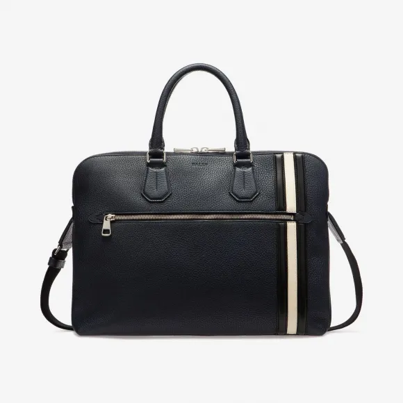 巴利/Bally墨蓝色小牛皮商务包 6228685