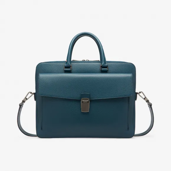 巴利/Bally 深蓝绿色皮革商务包 6228692