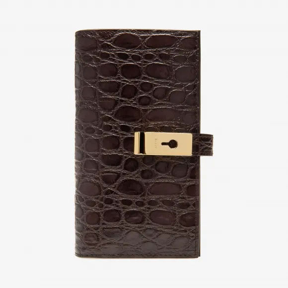 巴利/Bally 深酒红色小牛皮法式钱夹 6230024