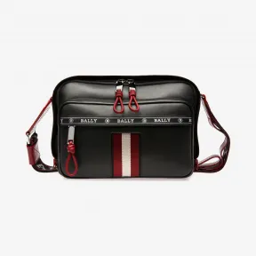 巴利/Bally 男士黑色纯色牛皮斜挎包 6233675