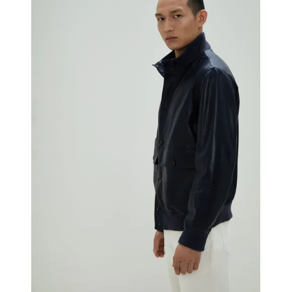 布内罗·古奇拉利/Brunello Cucinelli 皮革 (192MPRIA1674) - 男款 外套和夹克