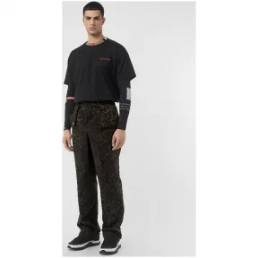 博百利/Burberry 男士 典藏条纹装饰棉质 T 恤衫 (黑色) - 男士  80076951