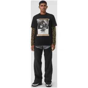 博百利/Burberry 男士 典藏印花棉质 T 恤衫 (黑色) - 男士  80099741