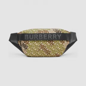 博百利/Burberry 男士 中号专属标识印花腰包 (卡其绿)  80118021