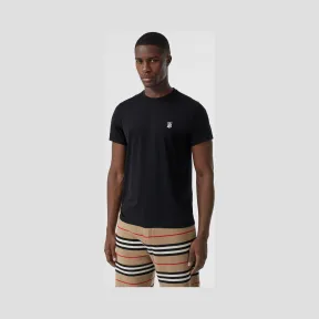 博百利/Burberry 专属标识图案棉质 T 恤衫 (黑色) - 男士  80140201