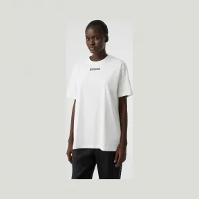 博百利/Burberry 女士 独角兽印花棉质宽松 T 恤衫 (白色) 80168901