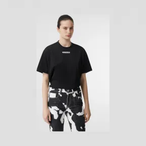 博百利/Burberry 女士 独角兽印花棉质宽松 T 恤衫 (黑色) 80171151