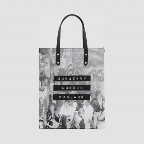 博百利/Burberry 男士 Rave 印花尼龙托特包 (黑色)  80223641