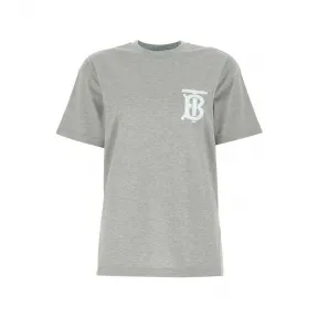 博百利/Burberry 灰色 胸前 TB 灰色 T 恤 80294621