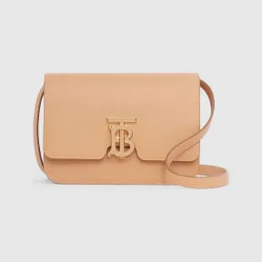 博百利/Burberry TB 小号专属标识皮革锁扣包 (暖沙色) - 女士 80433881