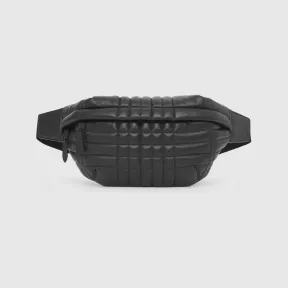 博百利/Burberry Sonny - 大号专属标识装饰绗缝羔羊皮苏尼腰包 (黑色) - 男士 80518231