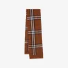 博百利/Burberry 格纹羊毛混纺针织围巾 (深桦木棕) 80644431