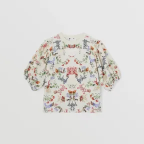 博百利/Burberry 珊瑚印花弹力棉质 T 恤衫 (浅奶油色) 80657511