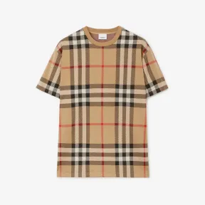 博百利/Burberry 格纹棉质提花 T 恤衫 80726651