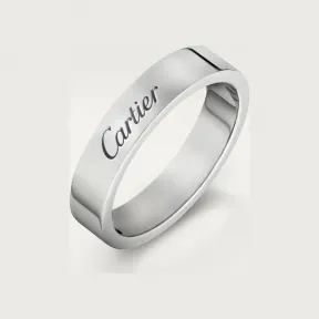 卡地亚/Cartier B4098100 - C de Cartier戒指 宽4毫米 铂金 - 铂金