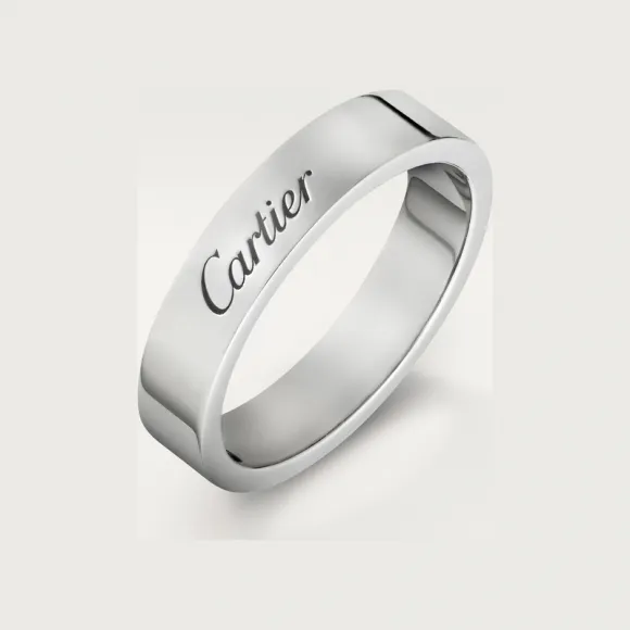 卡地亚/Cartier B4098100 - C de Cartier戒指 宽4毫米 铂金 - 铂金