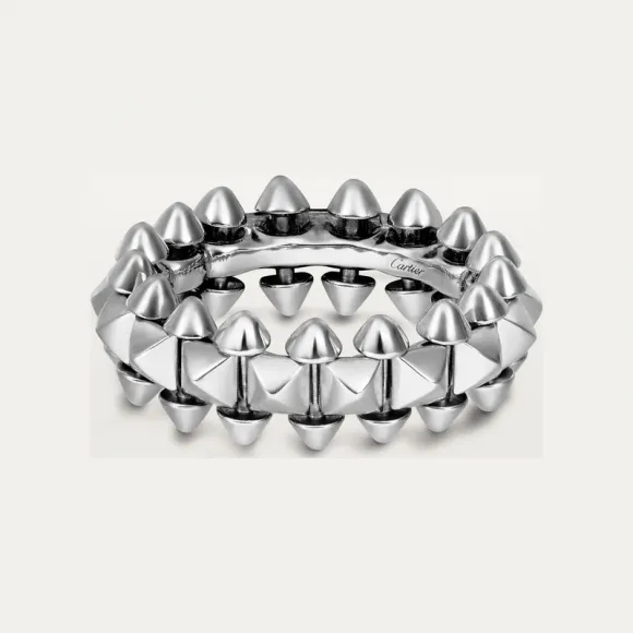 卡地亚/Cartier B4233000 - Clash de Cartier戒指 中号款 18K镀铑白金 - 镀铑白金