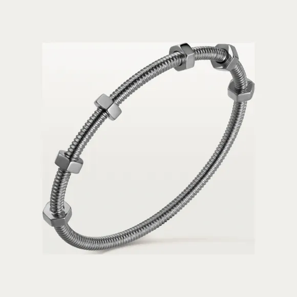 卡地亚/Cartier B6064417 - Écrou de Cartier手镯 非镀铑18K白金 - 非镀铑饰面白金