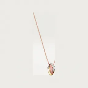 卡地亚/Cartier B7224992 - Trinity枕形吊坠项链 镶嵌粉色蓝宝石 18K白金 18K黄金 18K玫瑰金 - 白金 黄金 玫瑰金 粉红色蓝宝石