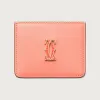 卡地亚/Cartier L3001985 C de Cartier系列小皮具 卡片夹 珊瑚色 珊瑚色/浅珊瑚色双色调小牛皮 金色饰面 珊瑚色/浅珊瑚色珐琅 