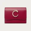 卡地亚/Cartier L3002040 - Panthère C de Cartier系列迷你皮夹 樱桃红色 小牛皮 - 樱桃红色小牛皮 镀金饰面
