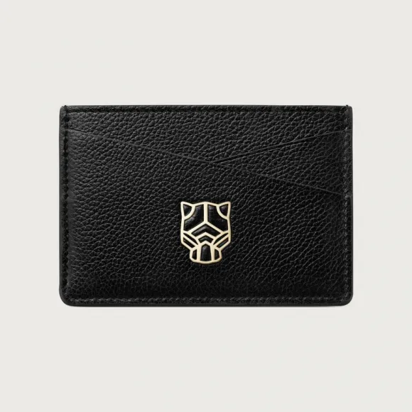 卡地亚/Cartier L3002049 - Panthère Graphique de Cartier系列单层卡片夹 黑色 小牛皮 - 黑色小牛皮 镀金饰面