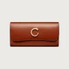 卡地亚/Cartier L3002063 Panthère de Cartier猎豹长款皮夹 Chataigne 小牛皮 栗色小牛皮 镀金饰面 