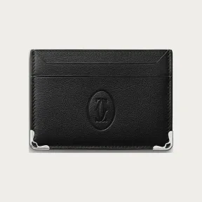 卡地亚/Cartier L3002095 - Must de Cartier系列双层卡片夹 黑色 小牛皮 - 黑色小牛皮 镀钯装饰