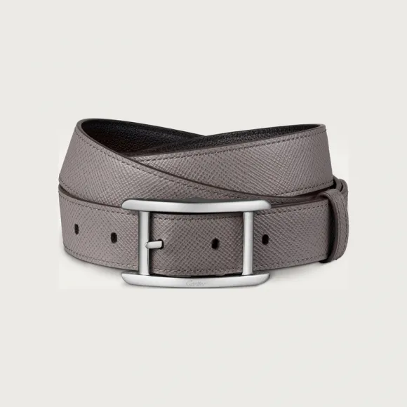 卡地亚/Cartier L5000627 - Tank de Cartier系列皮带 灰色和黑色 牛皮 - 黑色和烟灰色牛皮 镀钯饰面带扣