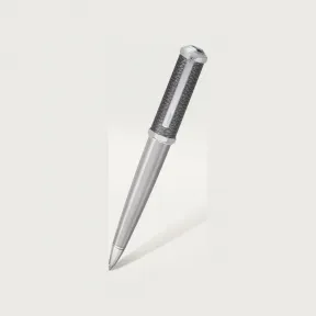 卡地亚/Cartier OP000205 - Santos-Dumont de Cartier书写笔 - 金属和灰色粒纹皮革 镀钯饰面