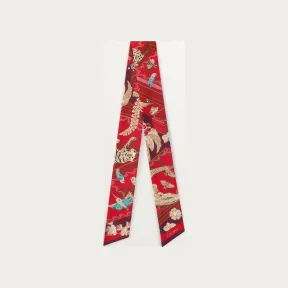 卡地亚/Cartier OS000096 Ecrins Cartier Bandeau细丝巾 红色斜纹真丝 