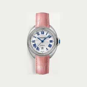 卡地亚/Cartier W4CL0005 Clé de Cartier钥匙腕表 自动上链 31毫米 精钢 钻石 女表 W4CL0005