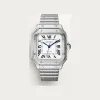 卡地亚/Cartier WSSA0029 - Santos de Cartier腕表 中号 精钢 自动上链 - 中号表款 自动机芯 精钢 可替换式金属表链与皮表带