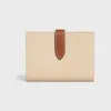 思琳/Celine 女士 双色粒面小牛皮中号肩带钱包 - IVORY / TAN 10B643BRU.01YN