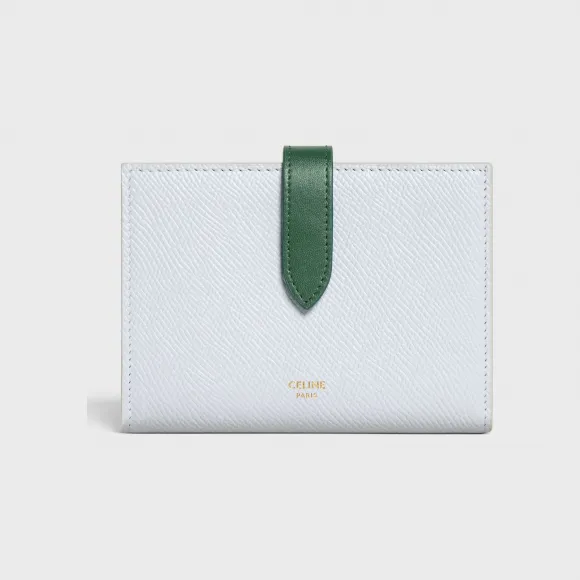 思琳/Celine 中号双色粒面牛皮革饰带钱包 10B643BRU.07PF
