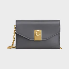 思琳/Celine 女士 C系列 iPhone X和iPhone XS亮泽光滑小牛皮手机包 10C543BLJ.10DC