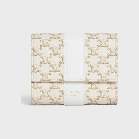 思琳/Celine 女士 Triomphe帆布及小牛皮小型三摺银包 - 纯白色 / 纯白色 10D572BQ4.01WW