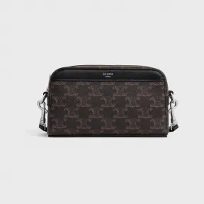 思琳/Celine 男士 迷你标志印花牛皮革保龄球包 112352EVJ.38SI