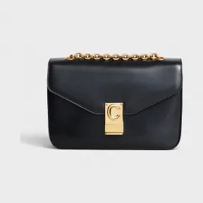 思琳/Celine 女士 C BAG中号亮泽小牛皮肩背包 187253BFB.38NO