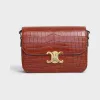 思琳/Celine 女士 Triomphe中号鳄鱼皮肩背包 187364BF6.04LU