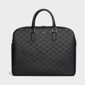 思琳/Celine 男士 Triomphe 压花小牛皮中号公文包 190423BO4.38NO