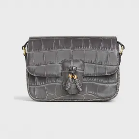 思琳/Celine 女士 中号鳄鱼纹压花小牛皮流苏手袋 190483BOC.10AN