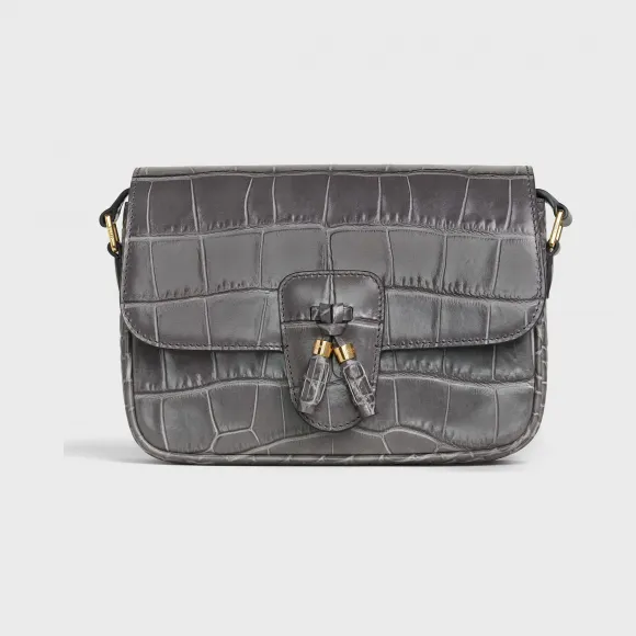 思琳/Celine 女士 中号鳄鱼纹压花小牛皮流苏手袋 190483BOC.10AN