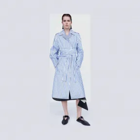思琳/Celine  黑色双面纯棉和公爵夫人真丝缎褶皱饰边不对称半身裙 22N356462.38NO